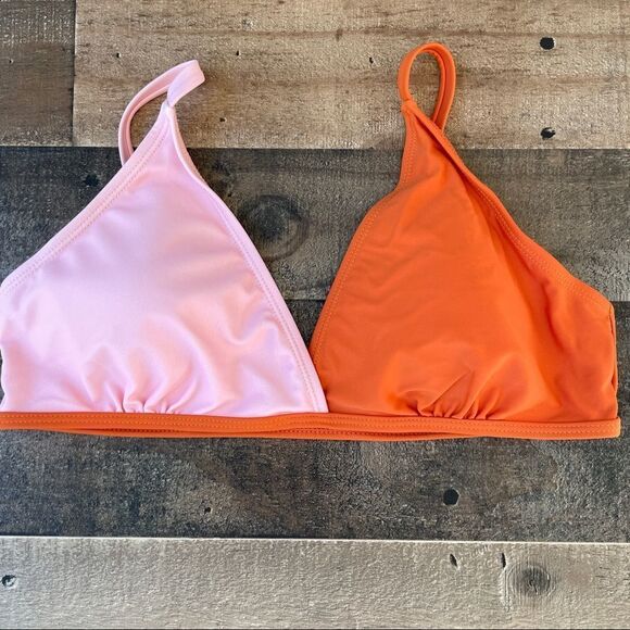 SHEIN Girls Color Block Bikini Swimsuit Removable Pads Size 160/ US 13/14 - Picture 5 of 14